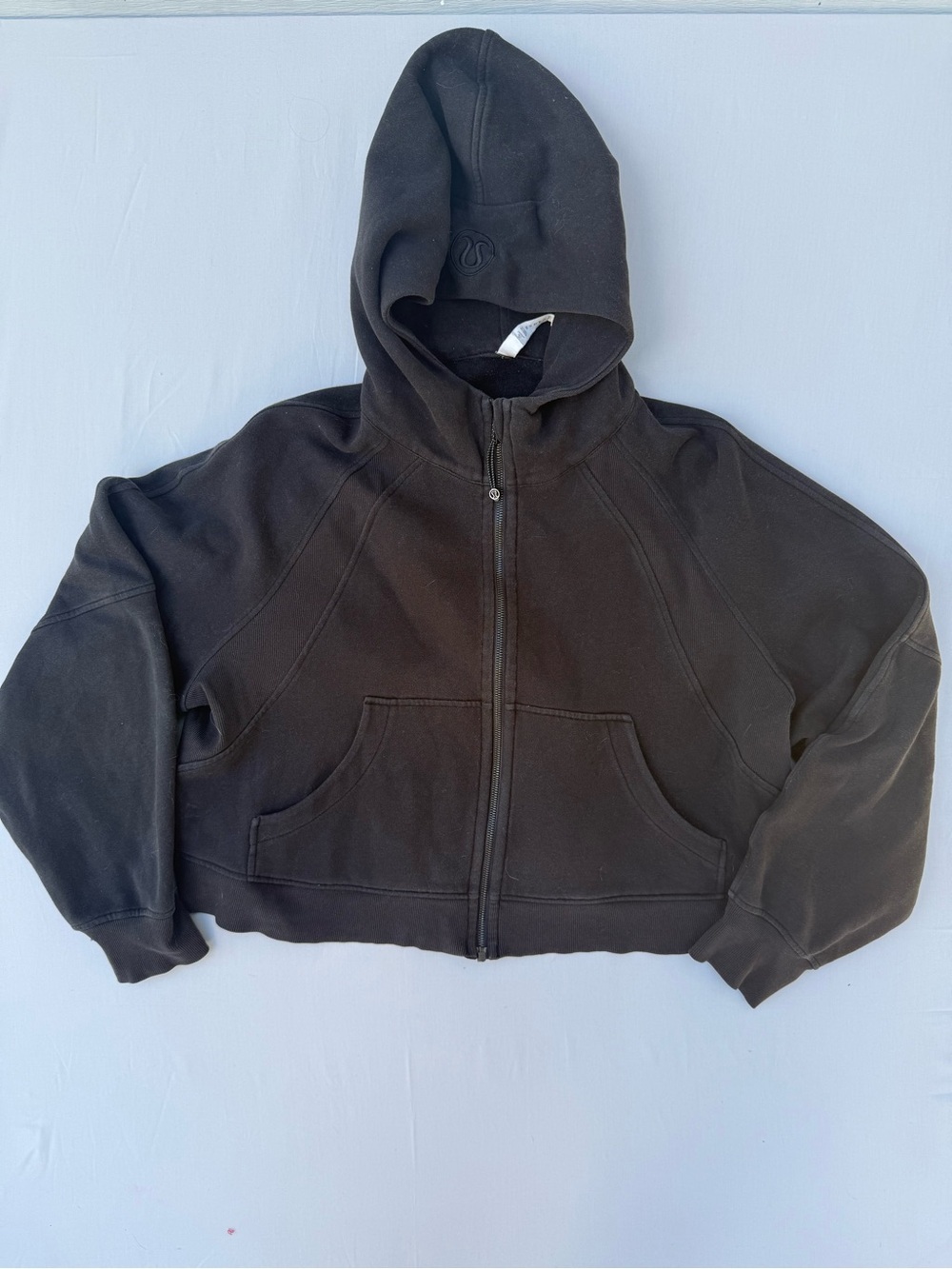 Lululemon Cropped Full Zip Cropped Scuba Hoodie Black